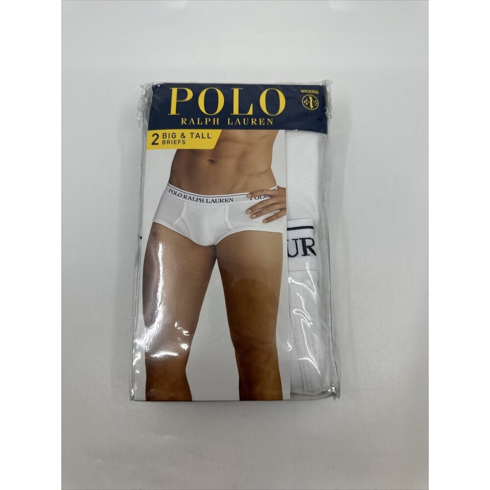 Polo Ralph Lauren Big & Tall Classic Fit Cotton Briefs 2-Pack Men's 4XL White